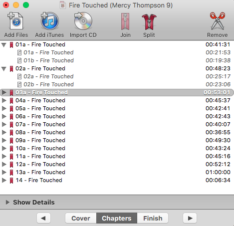 Audiobook Builder Chapter Tab